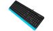 Keyboard A4Tech FK10, Multimedia Hot Keys, Laser Inscribed Keys , Splash Proof, Black/Blue, USB 112650 фото 1