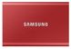 2.0TB (USB3.2/Type-C) Samsung Portable SSD T7 , Red (85x57x8mm, 58g, R/W:1050/1000MB/s) 124750 фото 2