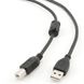 Cable USB, AM/BM, 4.5 m, USB2.0 Premium quality with ferrite core, Cablexpert, CCF-USB2-AMBM-15 44412 фото 1