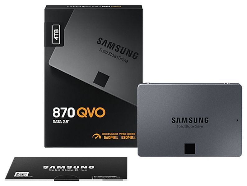 2.5" SATA SSD 8.0TB Samsung 870 QVO "MZ-77Q8T0BW" [R/W:560/530MB/s, 98/88K IOPS, MJX, 4bit MLC] 124978 фото