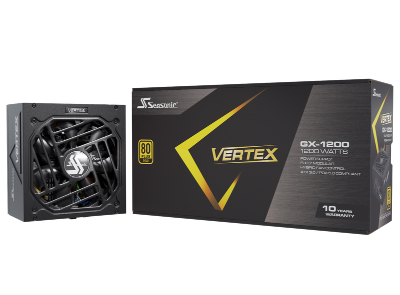 Power Supply ATX 1200W Seasonic Vertex GX-1200 80+ Gold, ATX 3.0, 135mm, Full Modular 208267 фото
