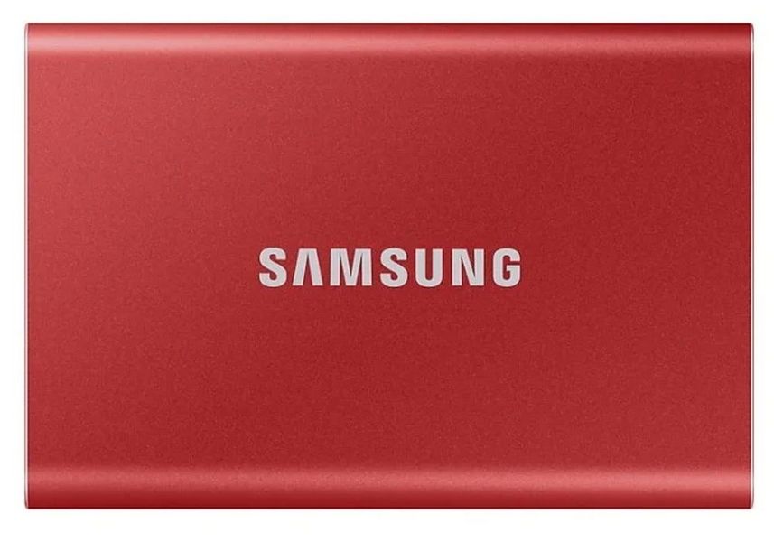 2.0TB (USB3.2/Type-C) Samsung Portable SSD T7 , Red (85x57x8mm, 58g, R/W:1050/1000MB/s) 124750 фото