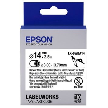 Tape Heat Shrink Tube EPSON LK6WBA14 HST Blk/Wht d14/2,5, C53S656903 112426 фото