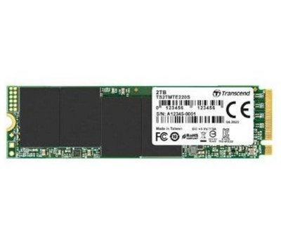 .M.2 NVMe SSD 2.0TB Transcend 220S [PCIe 3.0 x4, R/W:3500/2700MB/s, 340/310K IOPS, SM2262, 3DTLC] 115992 фото