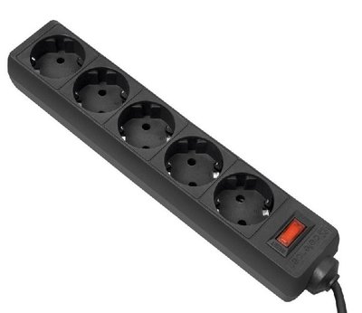 Surge Protector for UPS, 1,8m, 5 Sockets, Ultra Power, black, UP3-B-1.8UPS 115355 фото