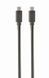 Cable Type-C/Type-C, CM/CM, 1.0 m, USB3.1, Cablexpert, Black, CCP-USB3.1-CMCM-1M 83458 фото 1