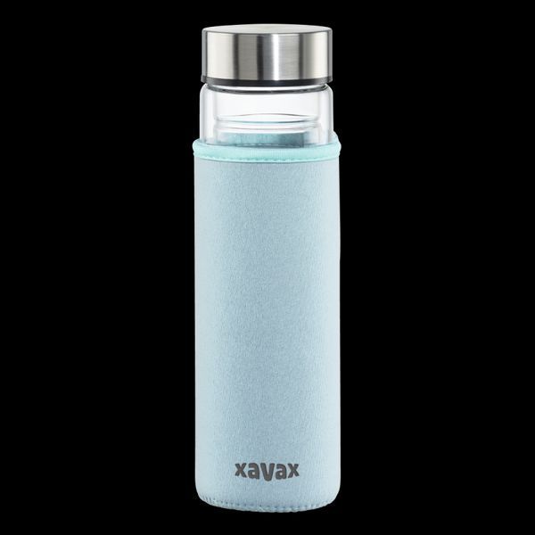 Xavax 181598, Drinking Bottle, 450 ml, Glass, Blue 212711 фото