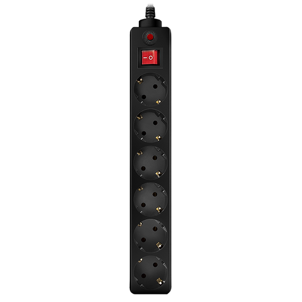 Surge Protector 6 Sockets, 1.8m, Sven Optima, BLACK, Retail color box, flame-retardant 76160 Imagini