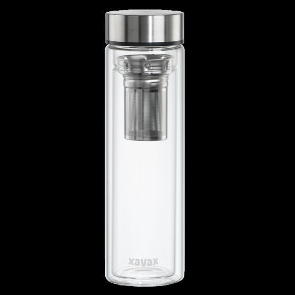 Xavax 181598, Drinking Bottle, 450 ml, Glass, Blue 212711 фото