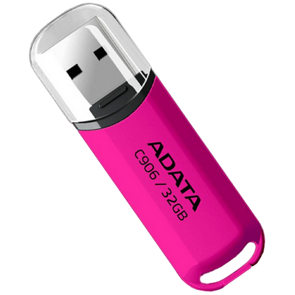 32GB USB2.0 Flash Drive ADATA "C906", Rose, Plastic, Classic Cap (AC906-32G-RPP) 212155 фото