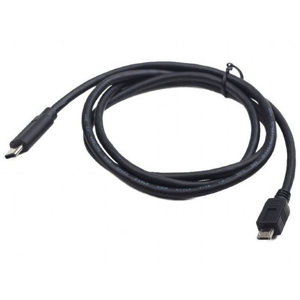 Cable Type-C/microUSB2.0, CM/BM, 1.0 m, Cablexpert, Black, CCP-USB2-mBMCM-1M 83457 фото