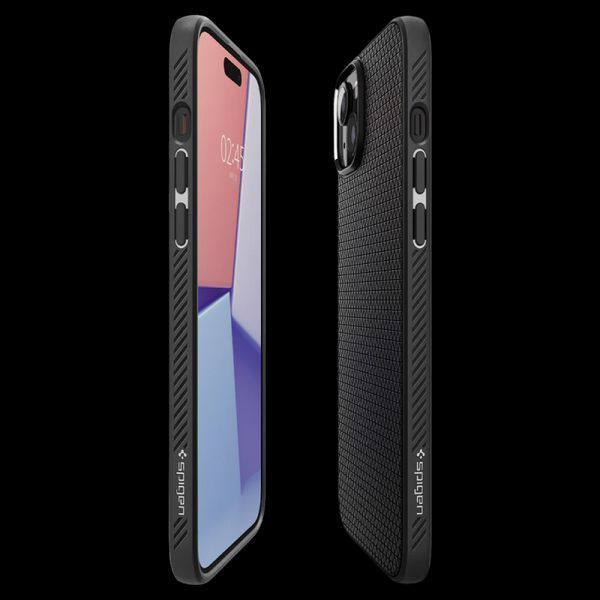 Spigen Smartphone Apple iPhone 15 Plus, Liquid Air, Matte Black 209043 Imagini
