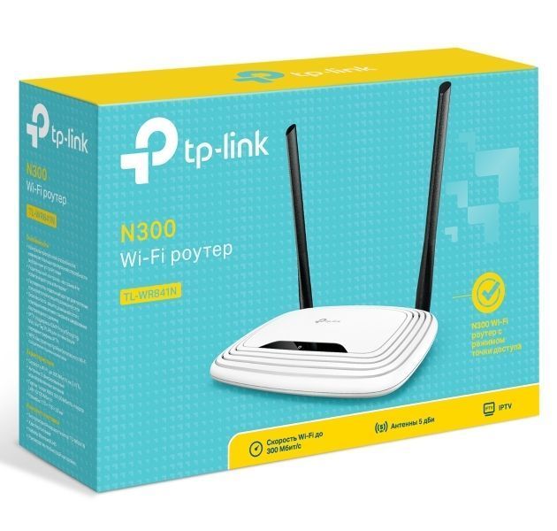 Wi-Fi N TP-LINK Router, "TL-WR841N", 300Mbps, 2x5dBi Fixed Antennas, WISP 43716 Imagini