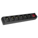Surge Protector 6 Sockets, 1.8m, Sven Optima, BLACK, Retail color box, flame-retardant 76160 Imagini 6