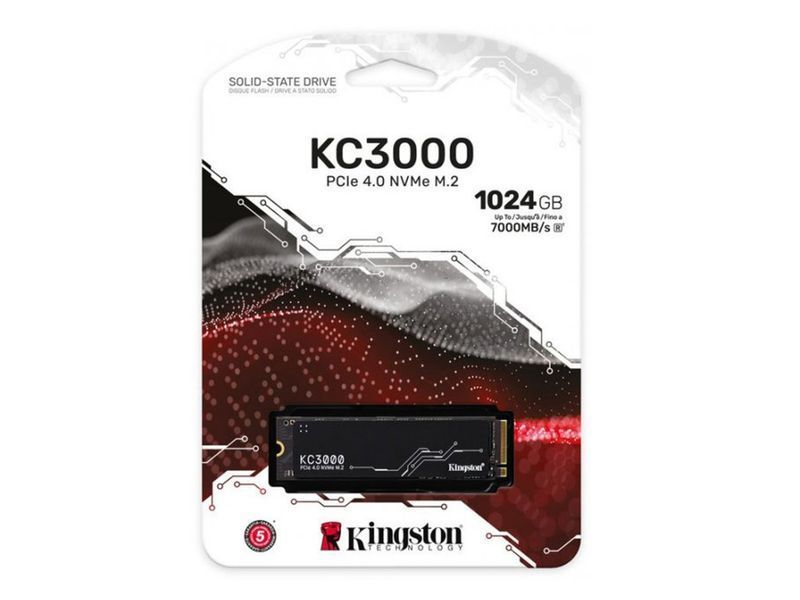 .M.2 NVMe SSD 1.0TB Kingston KC3000 [PCIe 4.0 x4, R/W:7000/6000MB/s, 900/1000K IOPS, 3DTLC] 142569 фото