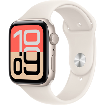 Умные часы Apple Watch SE 3 44mm Aluminum Case with Starlight Sport Band - S/M MEHG4 GPS, Starlight 240155 фото