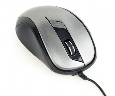 Mouse Gembird MUS-6B-01-BG, Optical, 800-1600 dpi, 6 buttons, Ambidextrous, Black/Grey, USB 94092 фото