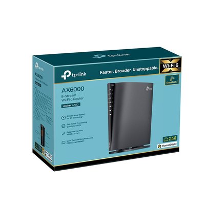 Wi-Fi 6 Dual Band TP-LINK Router "Archer AX80", 6000Mbps, OFDMA, MU-MIMO,1x2.5Gbit LAN/WAN, USB3.0 203832 фото