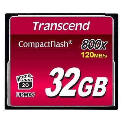 .32GB CompactFlash Card, Hi-Speed 800X, Transcend "TS32GCF800" (R/W: 120/60MB/s) 66474 фото