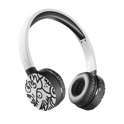 Bluetooth headset, Cellular MUSICSOUND, White/Black Graffiti 211511 фото