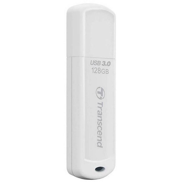 128GB USB3.1 Flash Drive Transcend "JetFlash 730", White Classic Cap (R/W:90/40MB/s) 83278 фото
