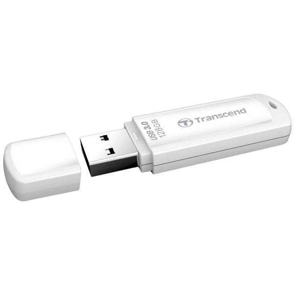 128GB USB3.1 Flash Drive Transcend "JetFlash 730", White Classic Cap (R/W:90/40MB/s) 83278 фото