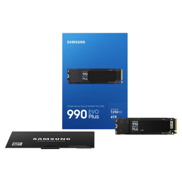 .M.2 NVMe SSD 4.0TB Samsung 990 EVO Plus MZ-V9S4T0BW [PCIe 4.0 x4/5.0 x2, R/W:7250/6300MB/s, 1050K/1 229650 фото