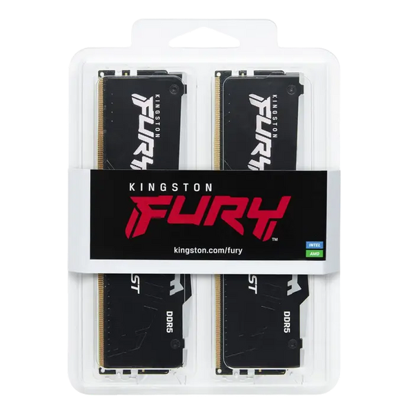 .64GB DDR5-5600MHz Kingston FURY Beast RGB (Kit of 2x32GB) (KF556C36BBE2AK2-64), CL36-38-38, 1Rx8, 1.25V, AMD EXPO 1.1/Intel XMP 3.0, Black 270596 фото