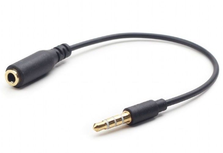 Audio adaptor 4-pin male jack L-R-GND-MIC to 4-pin female jack L-R-MIC-GND, Cablexpert, CCA-419 83452 фото