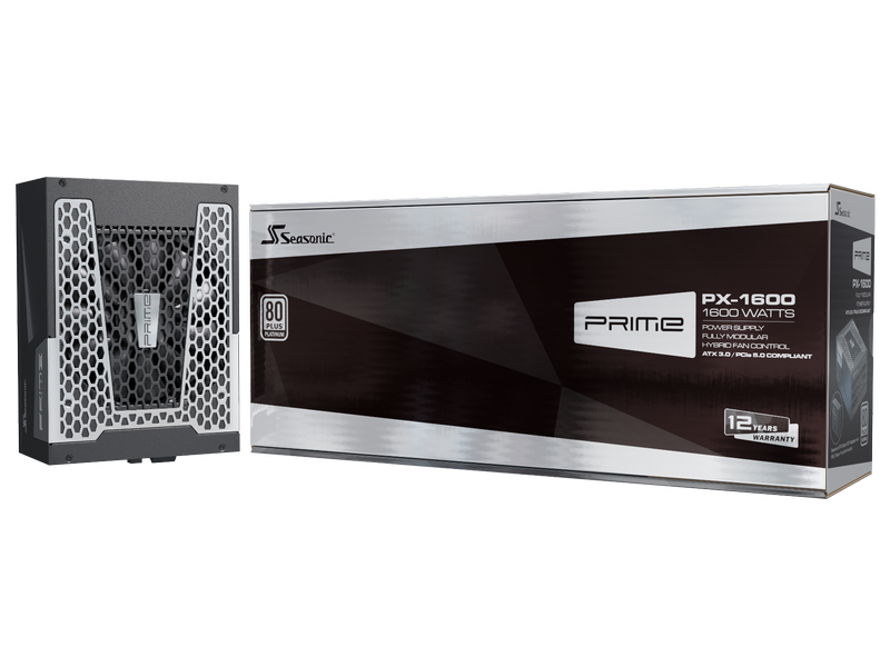 Power Supply ATX 1600W Seasonic Prime PX-1600 80+ Platinum, ATX 3.0, 135mm, Full Modular 208268 фото