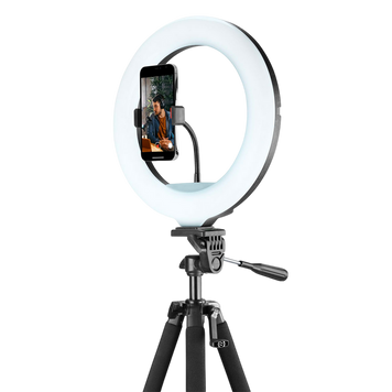 Tripod cu Lampa Circulara Cellularline Ring Light Master 13", Black 222125 Imagini