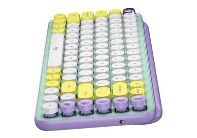 Wireless Keyboard Logitech POP Keys, Mechanical, Compact design, Emoji Keys, 2xAAA, BT/2.4, Mint 140059 фото