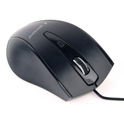 Mouse Gembird MUS-4B-02, Optical, 800-1200 dpi, 4 buttons, Ambidextrous, Black, USB 94090 фото