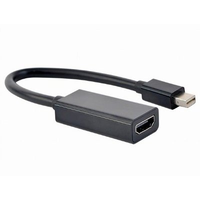 Adapter DP mini M to HDMI F, Black Cablexpert "A-mDPM-HDMIF-02", mini Display port male to HDMI fem 84391 фото