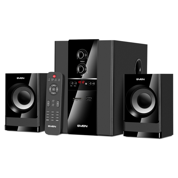 Speakers SVEN "MS-1821" Bluetooth, FM, USB/SD, Display, RC, Black, 44w / 20w + 2x12w / 2.1 209948 фото