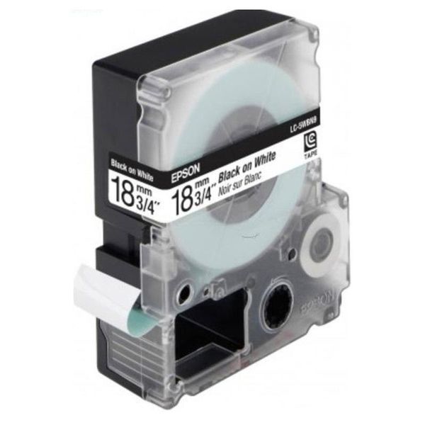 Tape Cartridge EPSON LK5WBW; 18mm/9m Strong Adhesive, Black/White, C53S655012 117872 фото