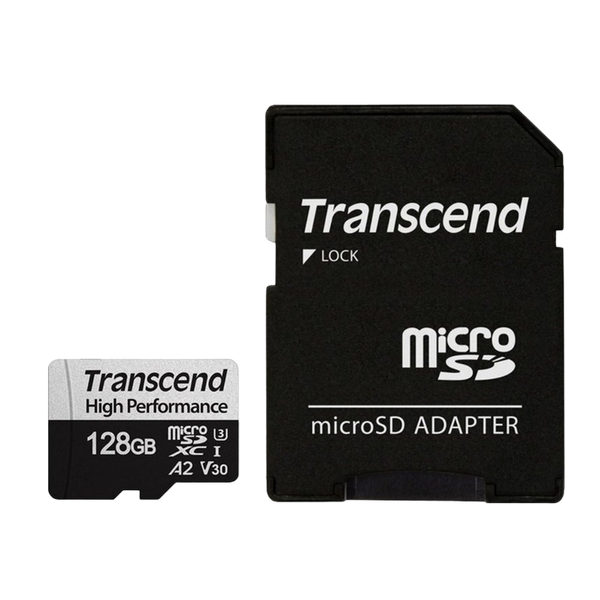 .128GB MicroSD (Class 10) UHS-I (U3),+SD adapter, Transcend TS128GUSD340S (V30, A2, R/W:160/125MB/s) 127101 Imagini