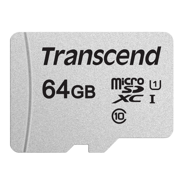 ..64GB MicroSD (Class 10) UHS-I (U1), Transcend "TS64GUSD300S" (R/W:95/45MB/s) 86777 фото