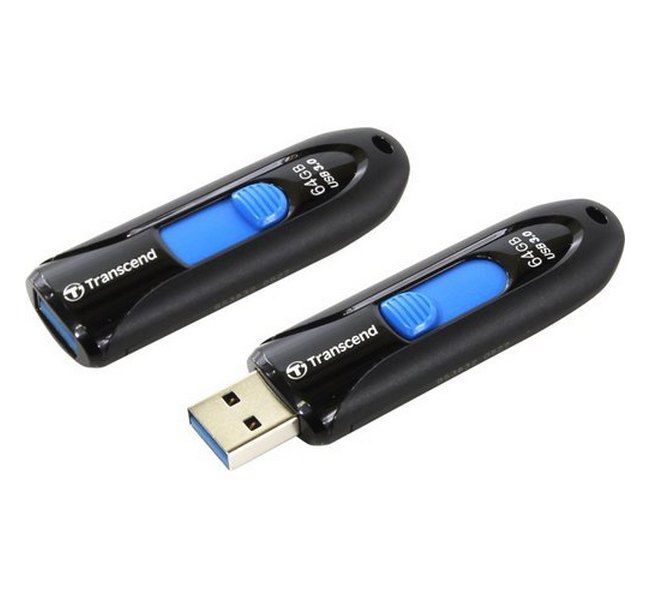 64GB USB3.1 Flash Drive Transcend "JetFlash 790", Black, Slider (R/W:90/30MB/s) 65731 фото