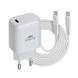 Wall Charger Rivacase PS4191 WD4, + Type-C-C to Type-C, 20W, White 200973 фото 7