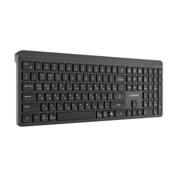Wireless Keyboard Gembird Slim Pro Business KB-WPS-03-CYRL, Chocolate, 2.4Ghz, EN/RU, Black 268384 фото