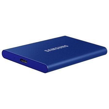 1.0TB (USB3.2/Type-C) Samsung Portable SSD T7 , Blue (85x57x8mm, 58g, R/W:1050/1000MB/s) 116660 фото