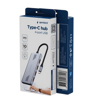 Type-C 3.1 USB Hub, 4-port Output: 4 x USB2.0, Gembird "UHB-CM-U310-A4-01" 256544 Imagini