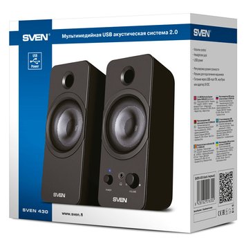 Speakers SVEN "430" Black, 4w, USB power 139629 фото