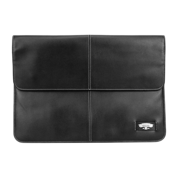Ultrabook sleeve Baggins, Magnet, Real leather for 15-16", Black 257790 фото