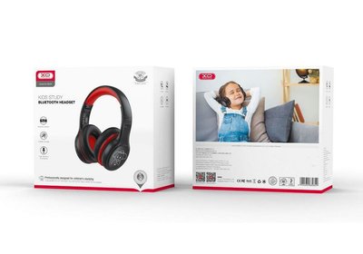 XO Bluetooth Headphones Kids, BE26 stereo, Black 140785 фото