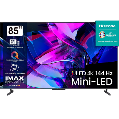 85" MiniLED SMART Телевизор Hisense 85U7KQ, 3840x2160 4K UHD, VIDAA U7.0, Серый 214445 фото