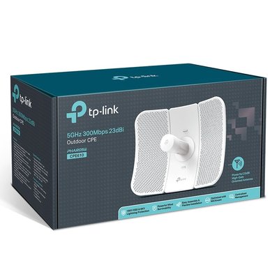 Wi-Fi N Outdoor Access Point TP-LINK "CPE610", 300Mbps, 23dBi, 2x2 MIMO, Centralized Management, PoE 88307 фото