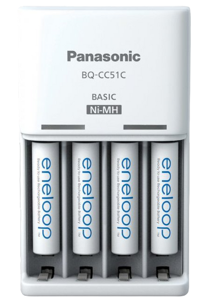 Panasonic "Basic" Charger 4-pos AA/AAA + 4AAA 800mAh, K-KJ51MCD04E 202436 фото
