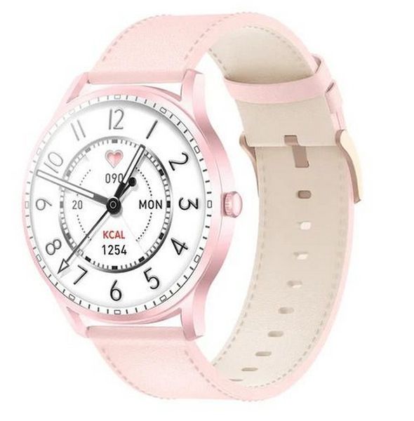 Kieslect Ceas inteligent Lora, Leather Strap, Pink 203194 Imagini